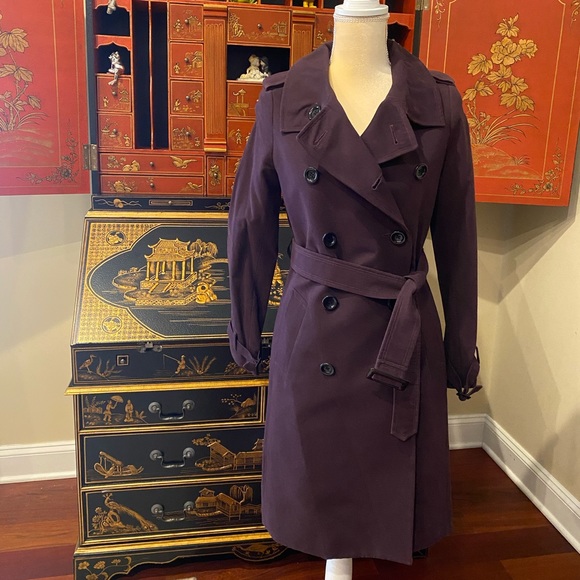Cour Carre Deep Purple Trench Coat - Picture 2 of 9